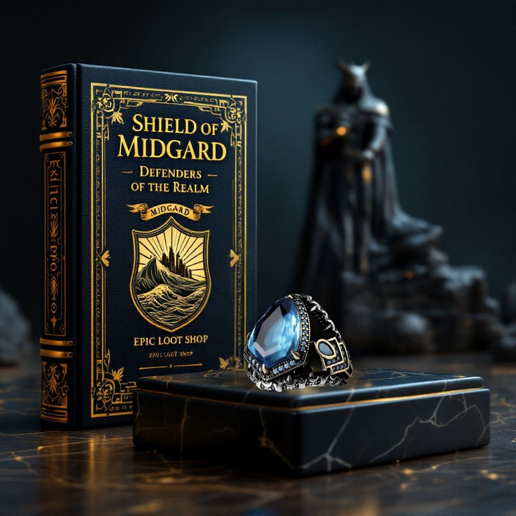 Shield of Midgard Ring - Viking Ring - Side Profile | Epic Loot Shop