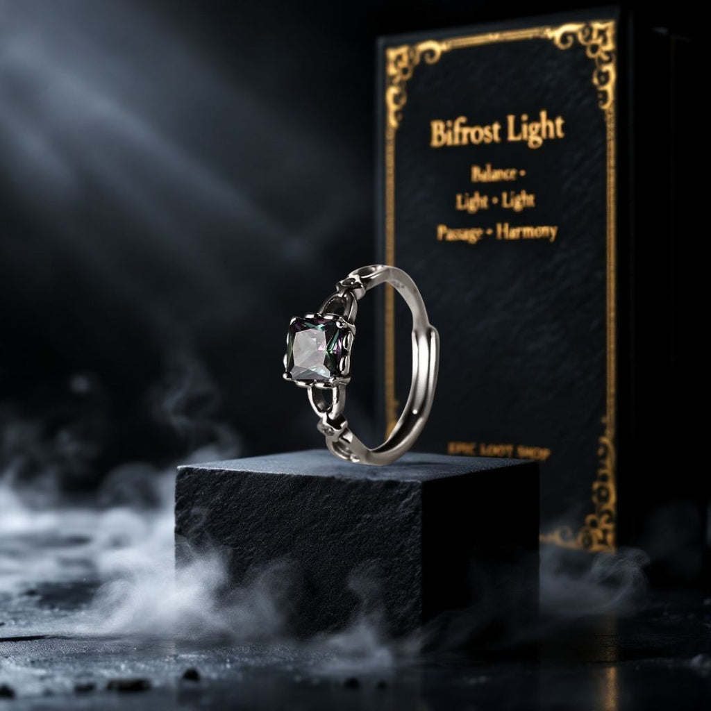 Bifröst Light Ring - Norse Women's Ring - Side Profile | Epic Loot Shop