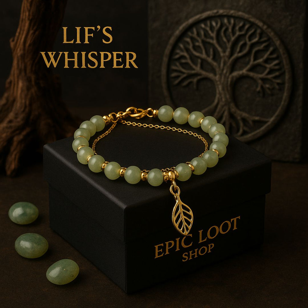 Lรญfโs Whisper Bracelet ๐ฟ - Norse Women's Bracelet - Side Profile | Epic Loot Shop