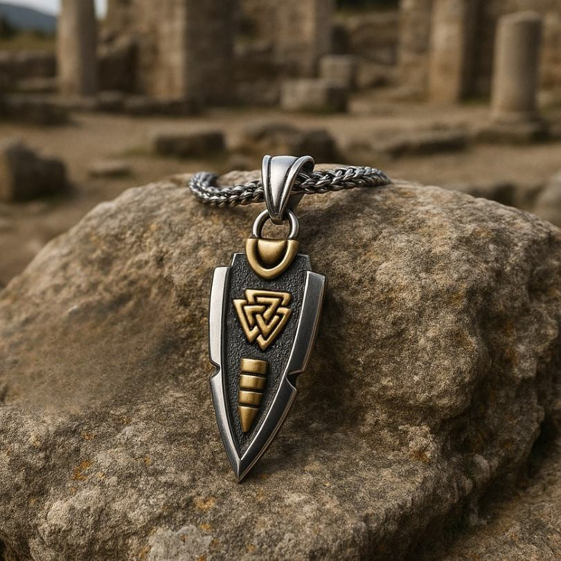 Odin's Spearhead Pendant Necklace - Viking Necklace - Detailed View | Epic Loot Shop