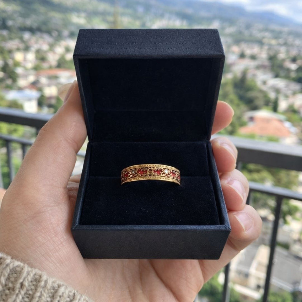 Ember Promise Ring - Norse Women's Ring - Side Profile | Epic Loot Shop