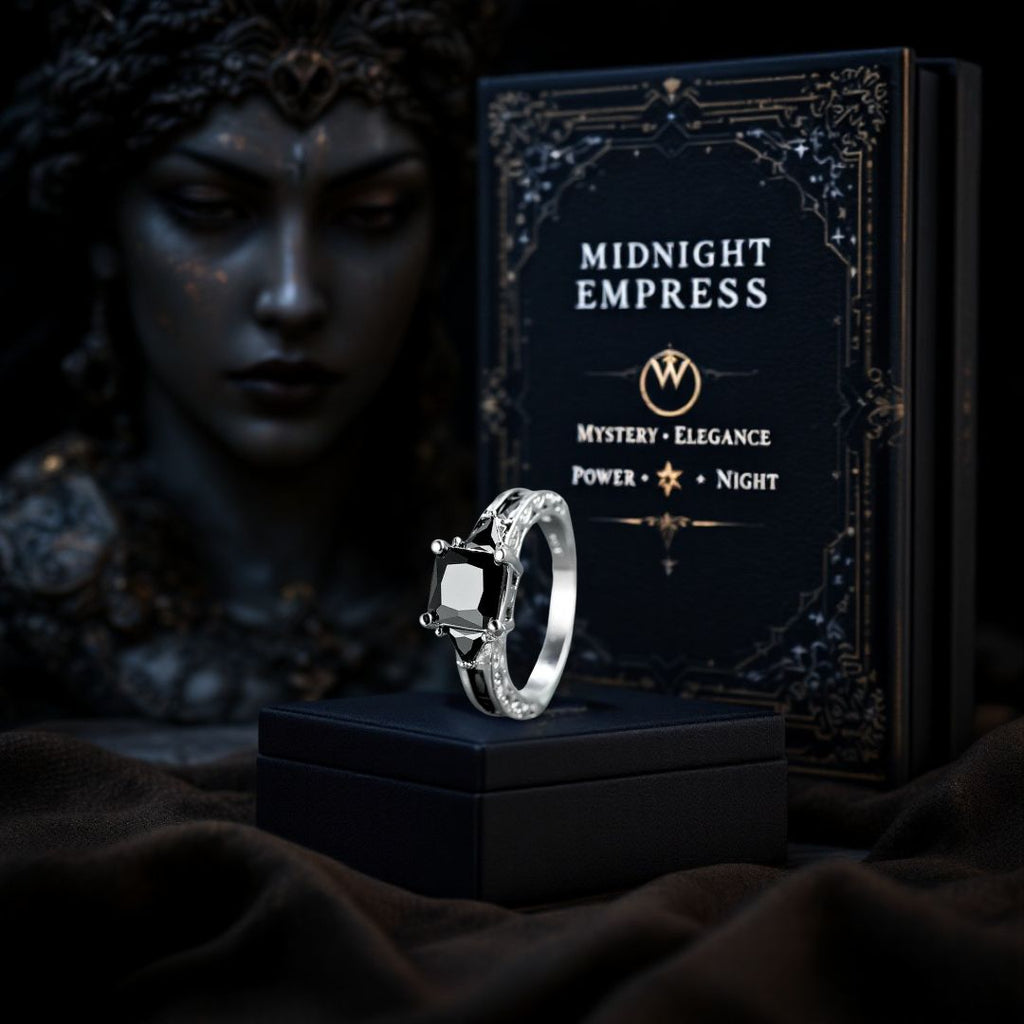 Midnight Empress Ring - Norse Women's Ring - Side Profile | Epic Loot Shop