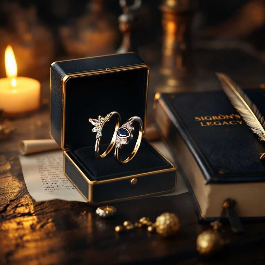 Sigrún’s Legacy Ring - Norse Women's Ring - Side Profile | Epic Loot Shop