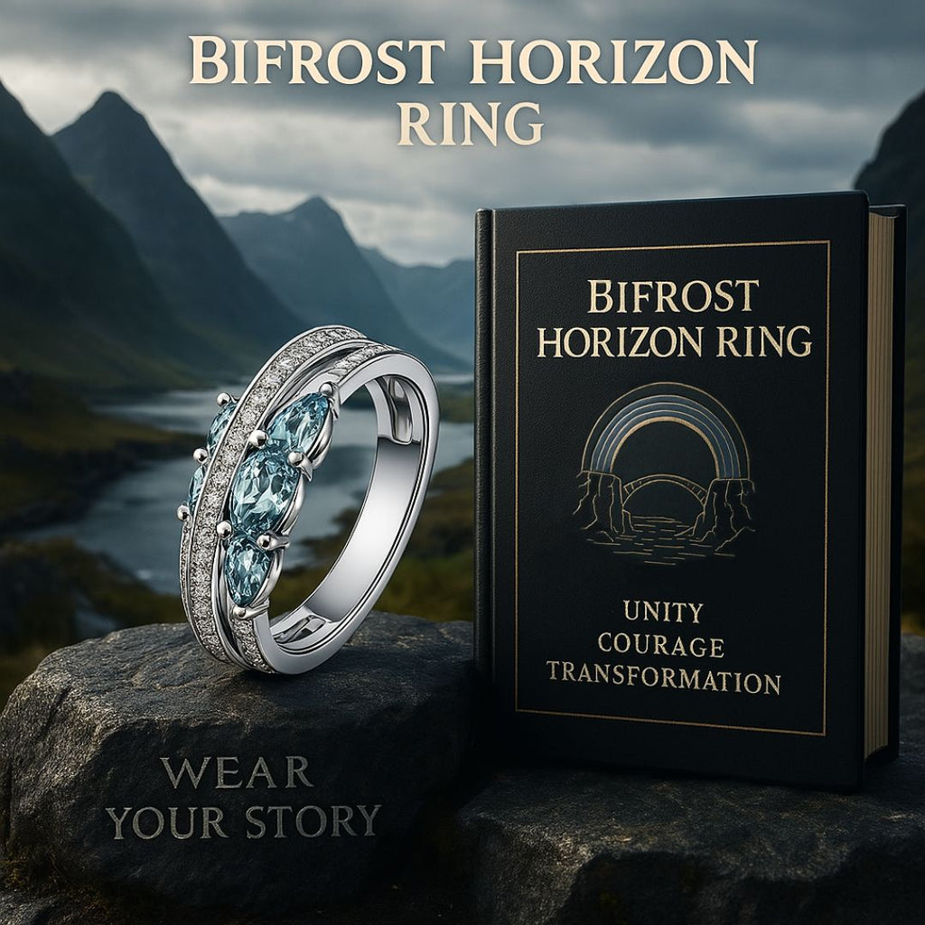 Bifrost Horizon Ring - Norse Women's Ring - Side Profile | Epic Loot Shop