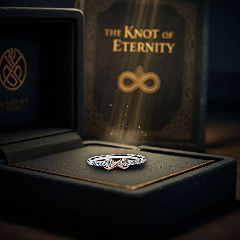 Endless Knot Ring - Norse Women's Ring - Side Profile | Epic Loot Shop