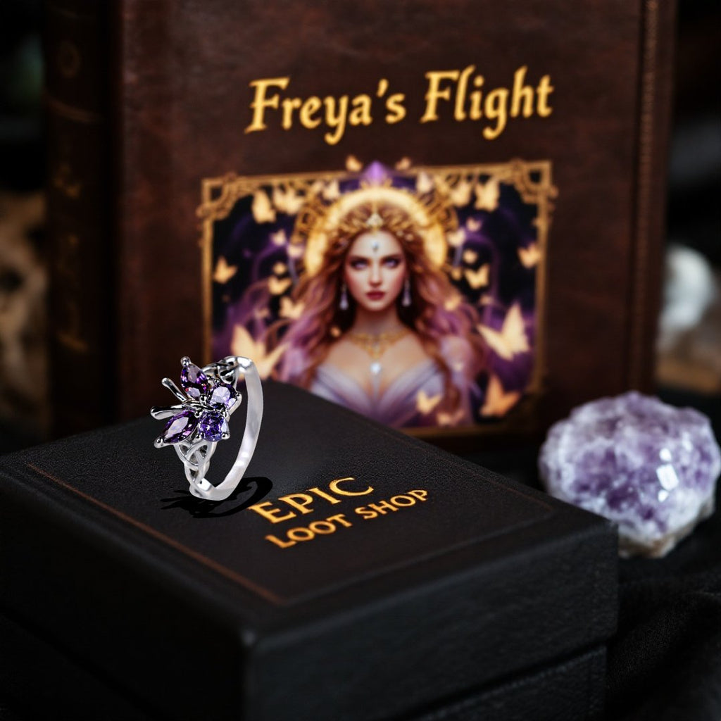 Freya's Flight Ring - Norse Women's Ring - Side Profile | Epic Loot Shop