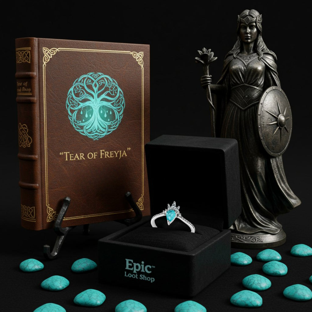 Tear of Freyja - Norse Women's Ring - Side Profile | Epic Loot Shop