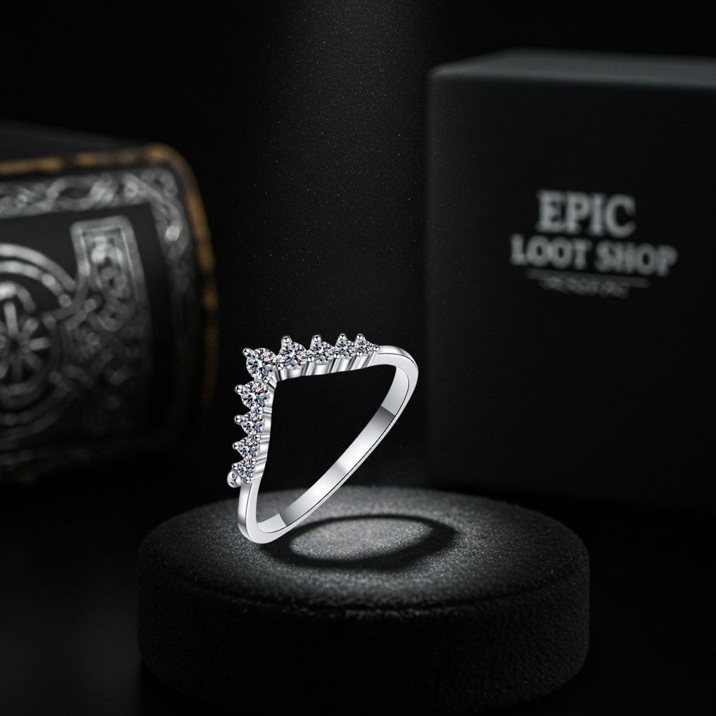 Crown of Freyja - Norse Women's Ring - Side Profile | Epic Loot Shop