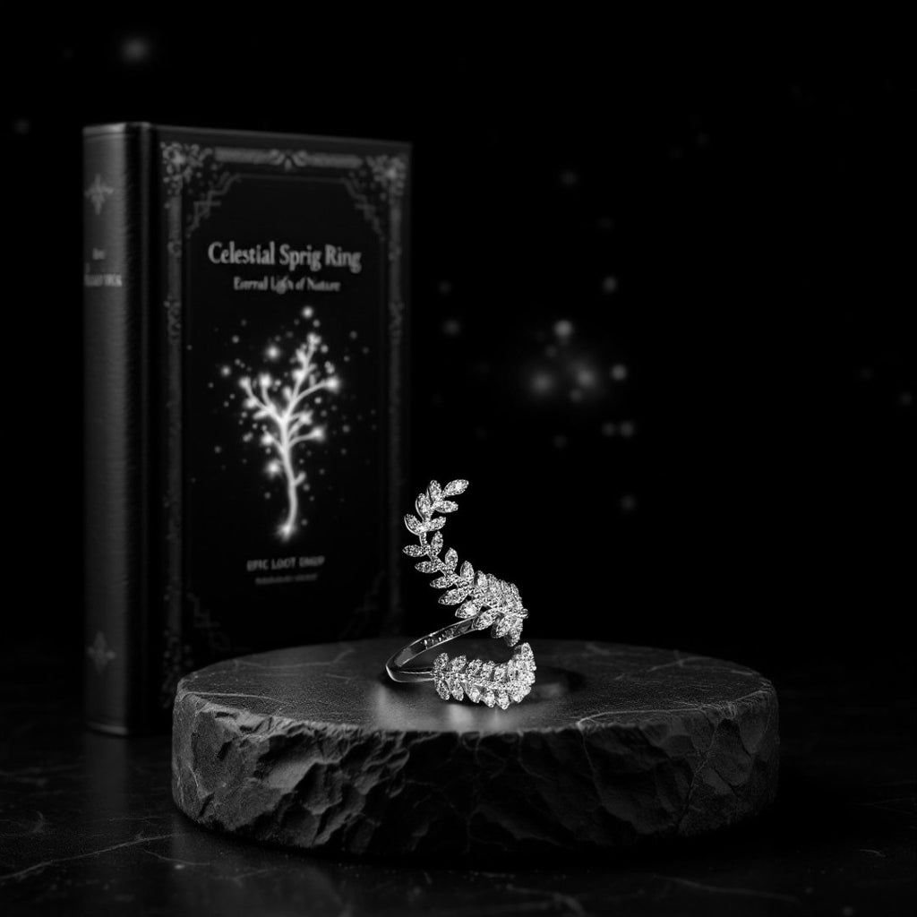 Celestial Sprig Ring - Norse Women's Ring - Side Profile | Epic Loot Shop