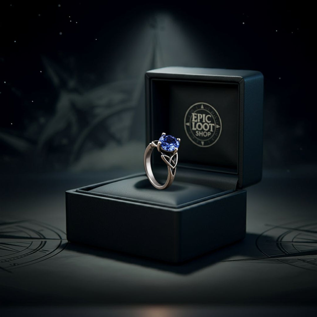 Frigg’s Skystone Ring - Norse Women's Ring - Side Profile | Epic Loot Shop