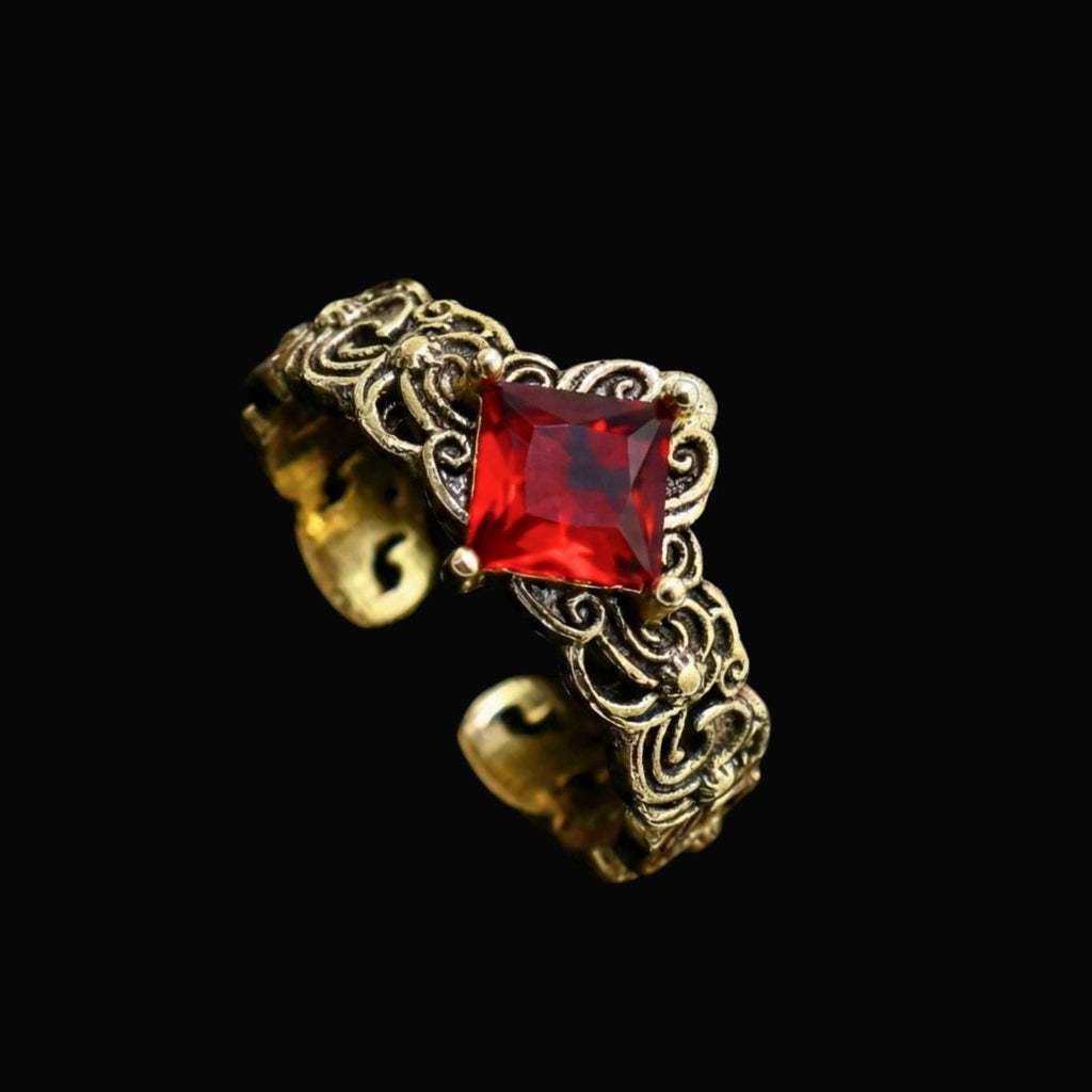 Flame Crown Ring - Norse Women's Ring - Side Profile | Epic Loot Shop