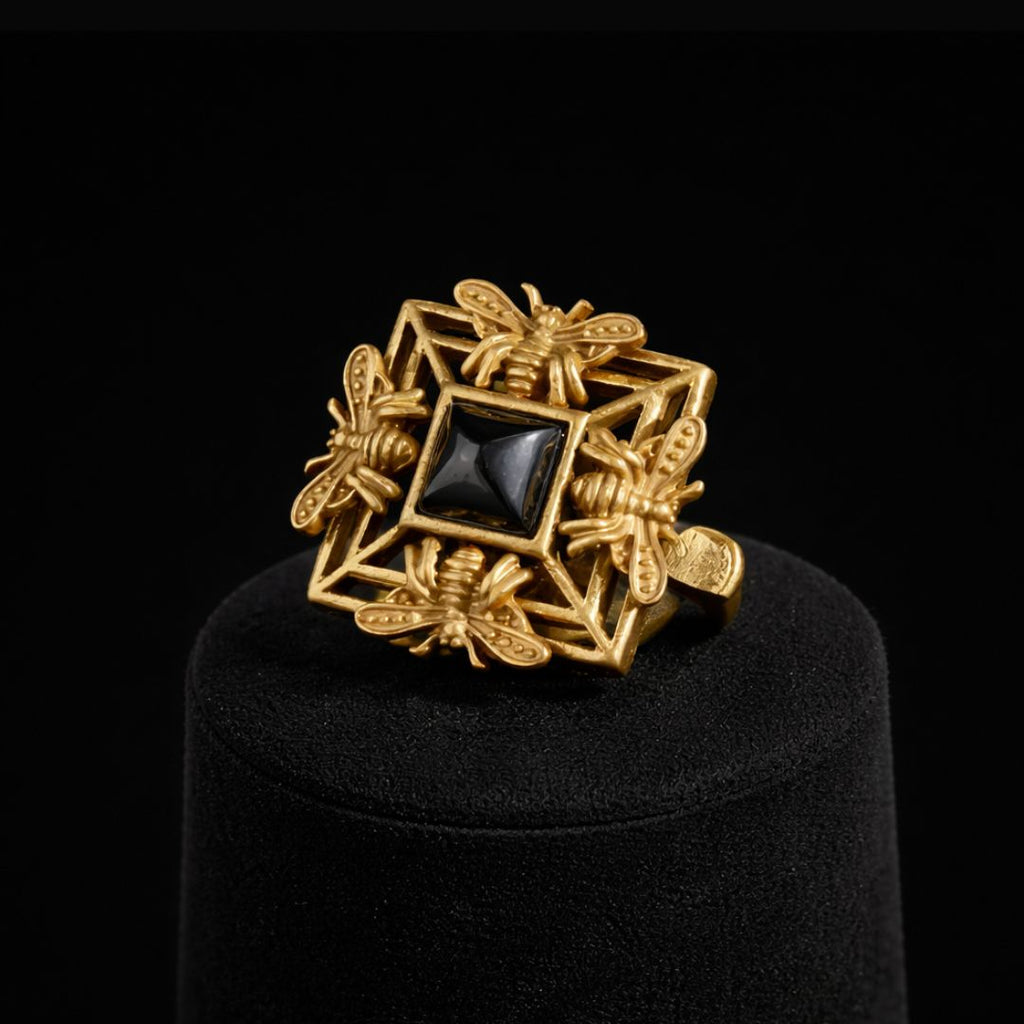 Freyja’s Golden Hive - Norse Women's Ring - Detailed View | Epic Loot Shop