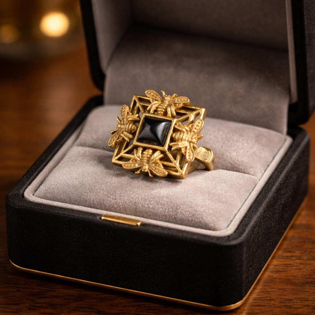 Freyja’s Golden Hive - Norse Women's Ring - Alternative Angle | Epic Loot Shop