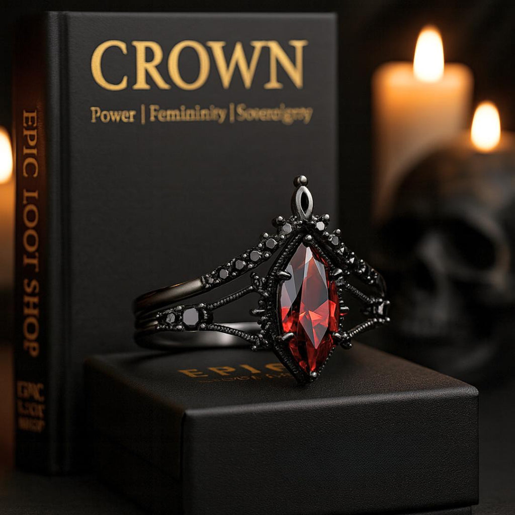 Garnet Crown Ring