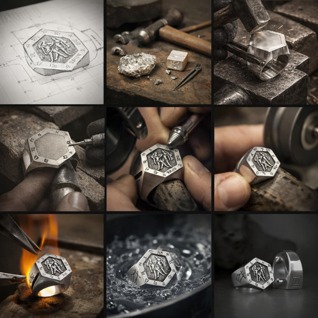 Gemini Zodiac Ring - Viking Rings For Men | Epic Loot Shop