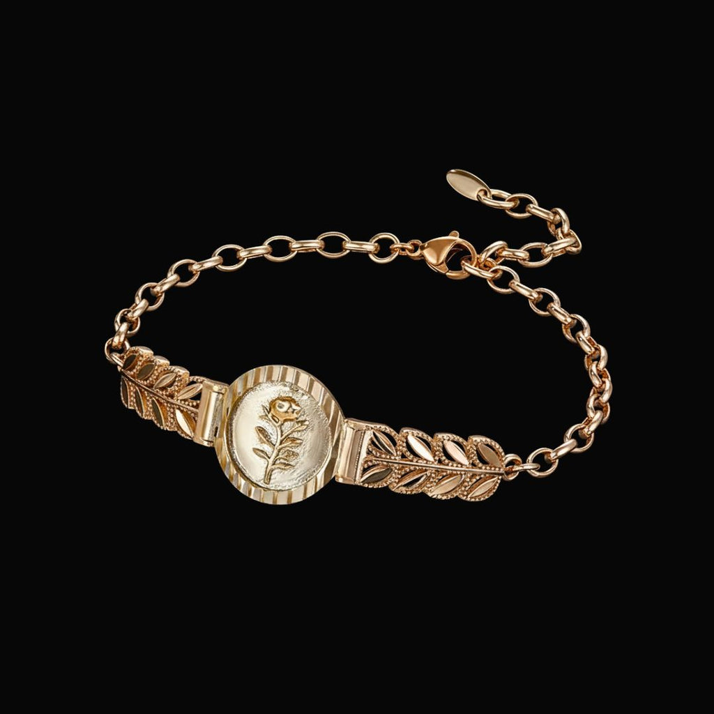 Golden Bloom - Norse Women's Bracelet - Detailed View | Epic Loot Shop