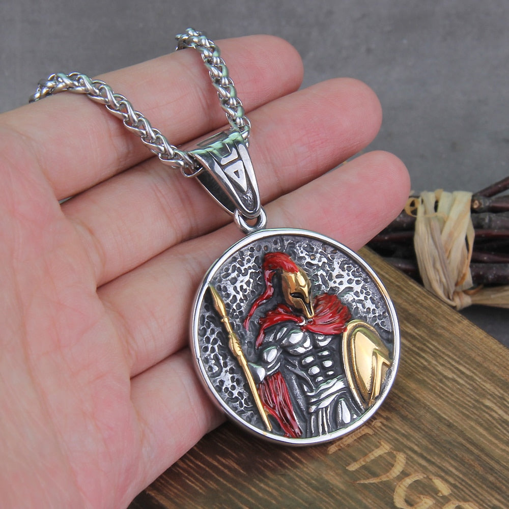 Ancient Greece Spartan Soldier Necklace