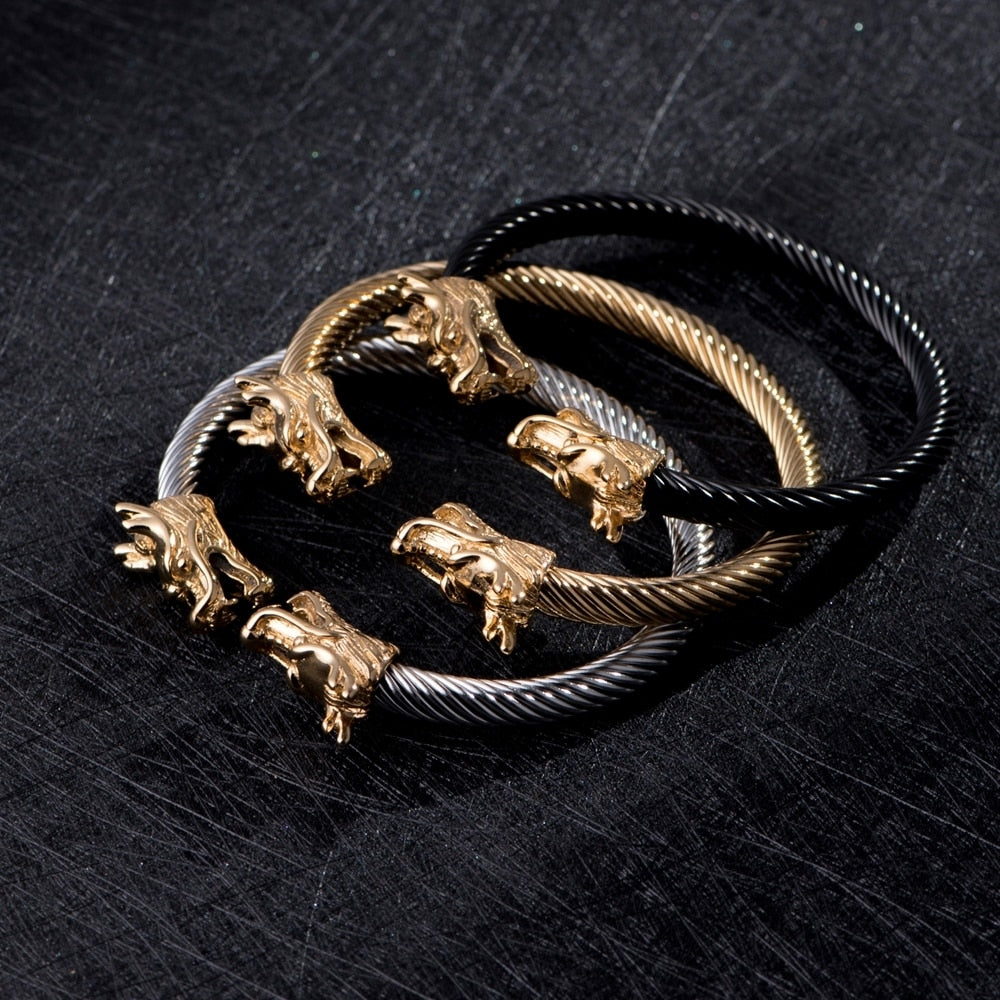 Norse Legacy: Dragon Arc Bracelet