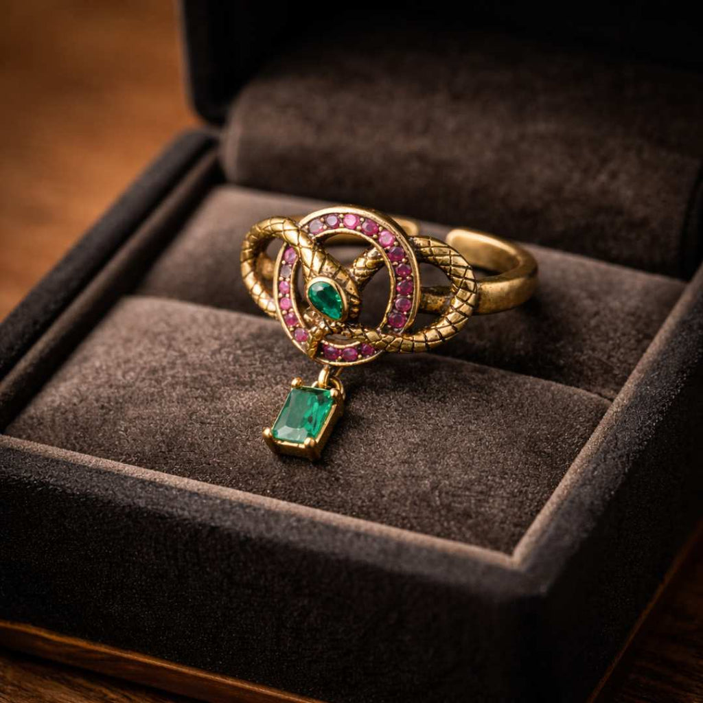 The Silent Serpent - Norse Women's Ring - Close-up | Epic Loot Shop