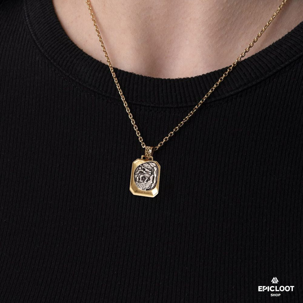 Ancient Pendant with Lion Fighting Bull