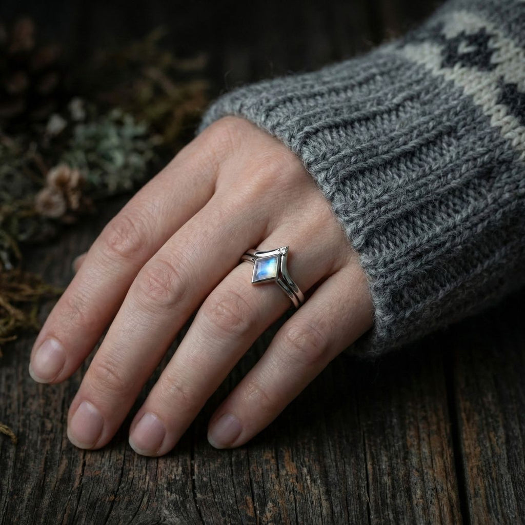 Northlight Promise Ring - Norse Women's Ring - Close-up | Epic Loot Shop