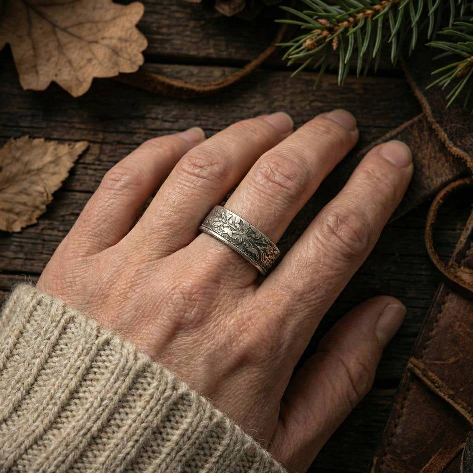 Ring of Silent Roots - Norse Women's Ring - Close-up | Epic Loot Shop