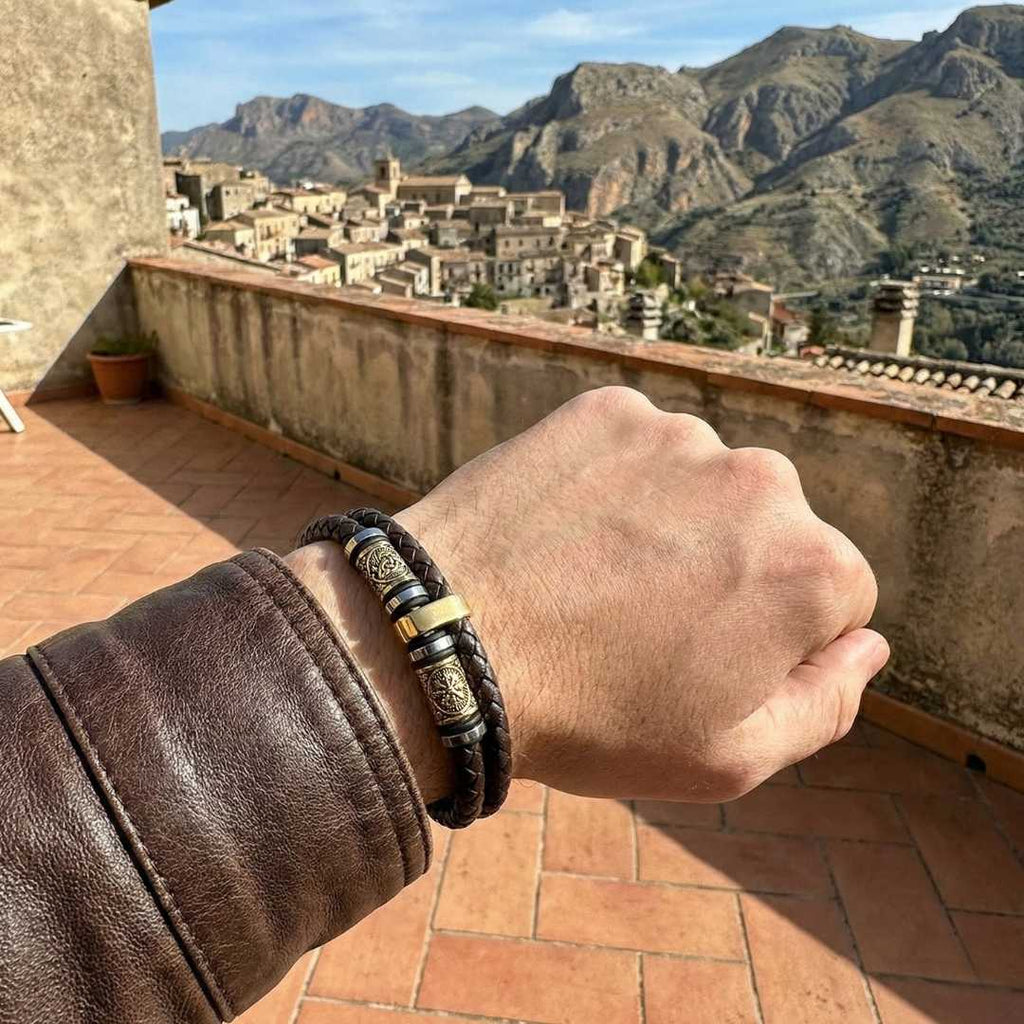 Runekeeper Bracelet - Viking Arm Ring - Side Profile | Epic Loot Shop