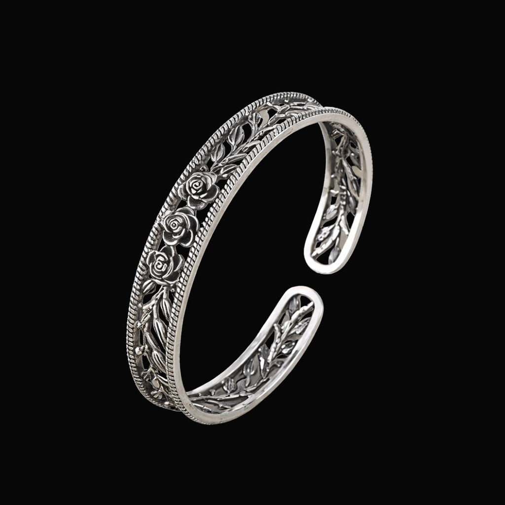 Silver Bloom Bracelet - Norse Women's Bracelet - Detailed View | Epic Loot Shop