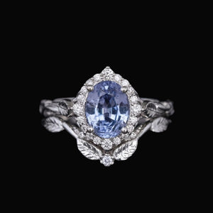 Silverleaf Sapphire Ring