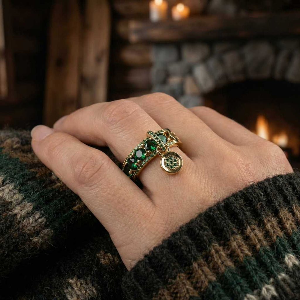 The Verdant Halo - Norse Women's Ring - Close-up | Epic Loot Shop