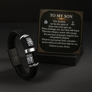 Al Mio Figlio | Bracciale Rune della Forza