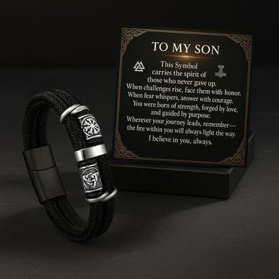 Al Mio Figlio | Bracciale Rune della Forza