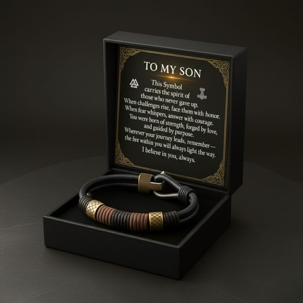 To My Son | Ironbind Voyager Bracelet - Viking Bracelet - Premium Quality | Epic Loot Shop