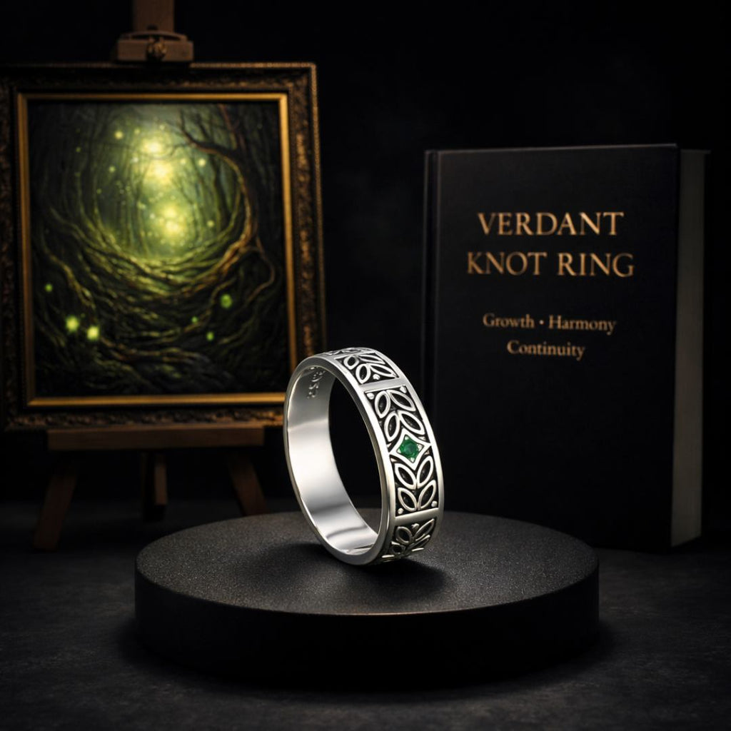 Verdant Knot Ring - Norse Women's Ring - Side Profile | Epic Loot Shop