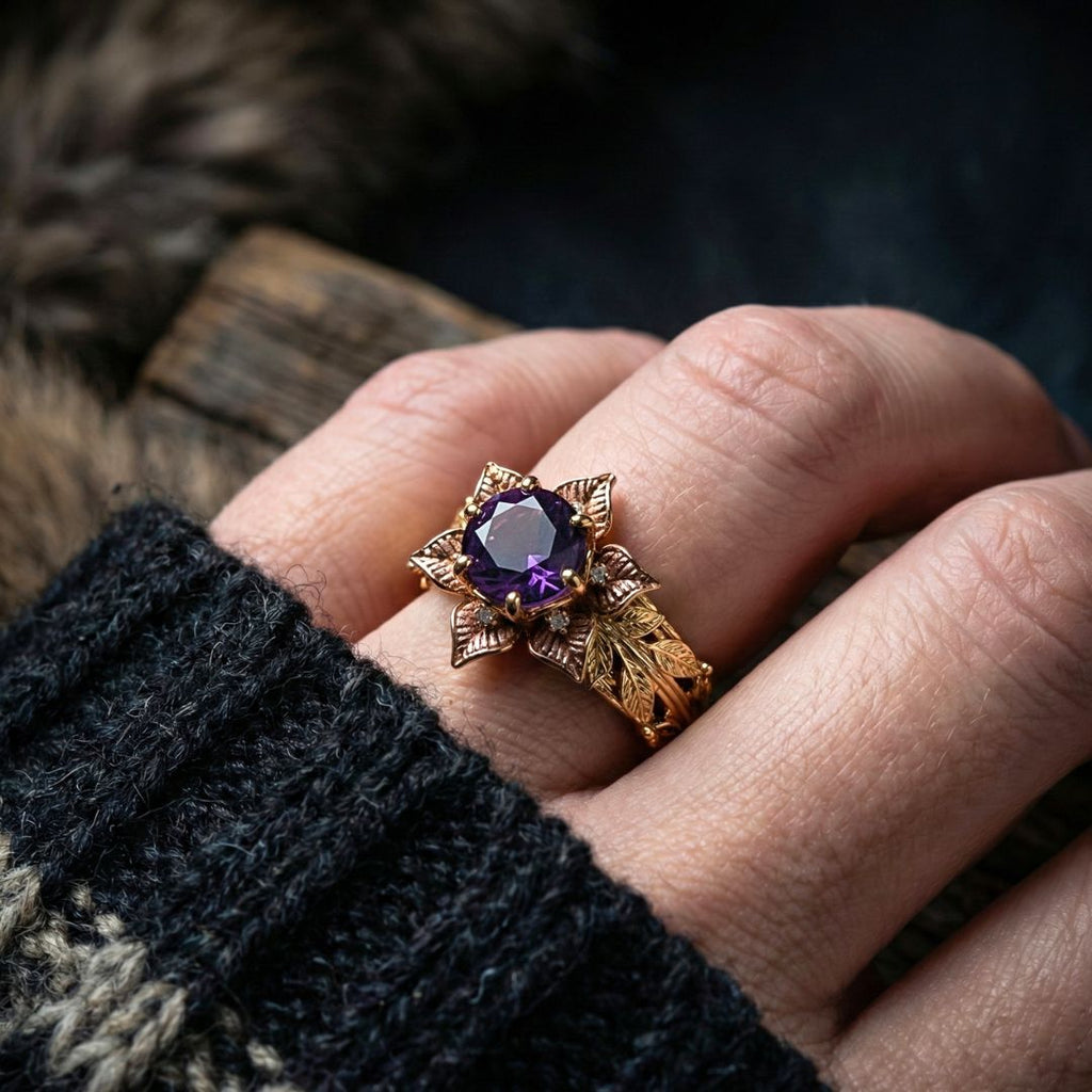 Violet Daydream Ring - Norse Women's Ring - Alternative Angle | Epic Loot Shop