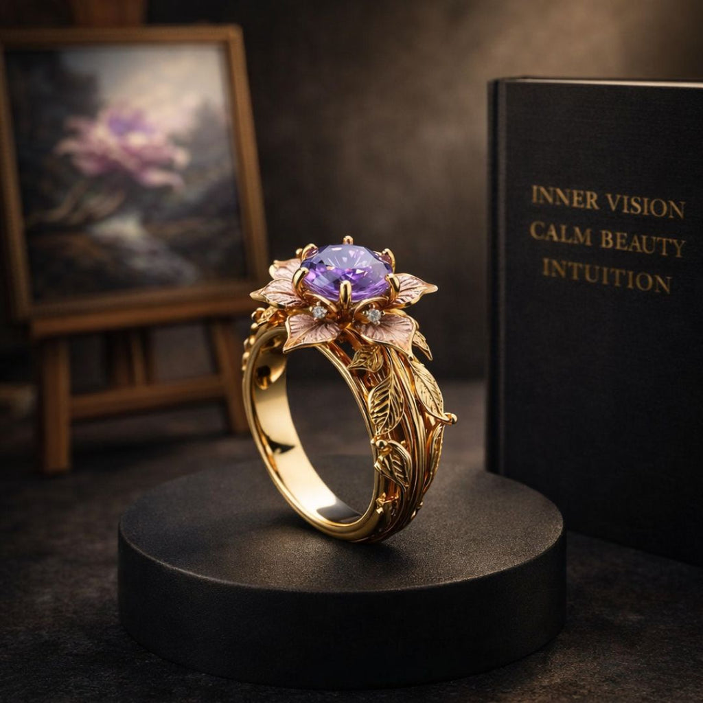 Violet Daydream Ring - Norse Women's Ring - Side Profile | Epic Loot Shop