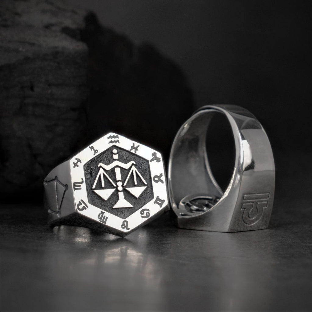 Libra Zodiac Ring - Viking Ring - Detailed View | Epic Loot Shop