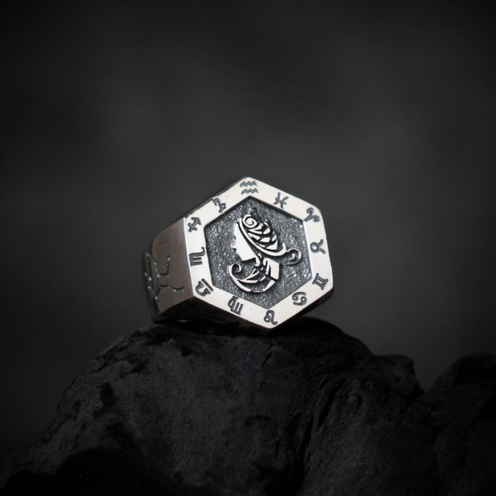 Virgo Zodiac Ring - Viking Ring - Alternative Angle | Epic Loot Shop