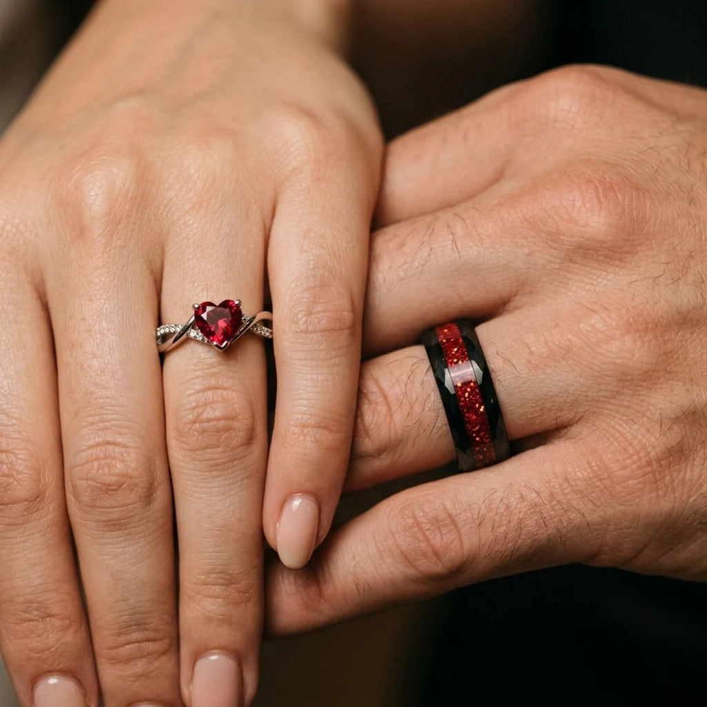 Ember Vow Couples Rings