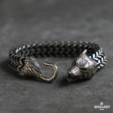 Huge Fenrir Wolf Bracelet