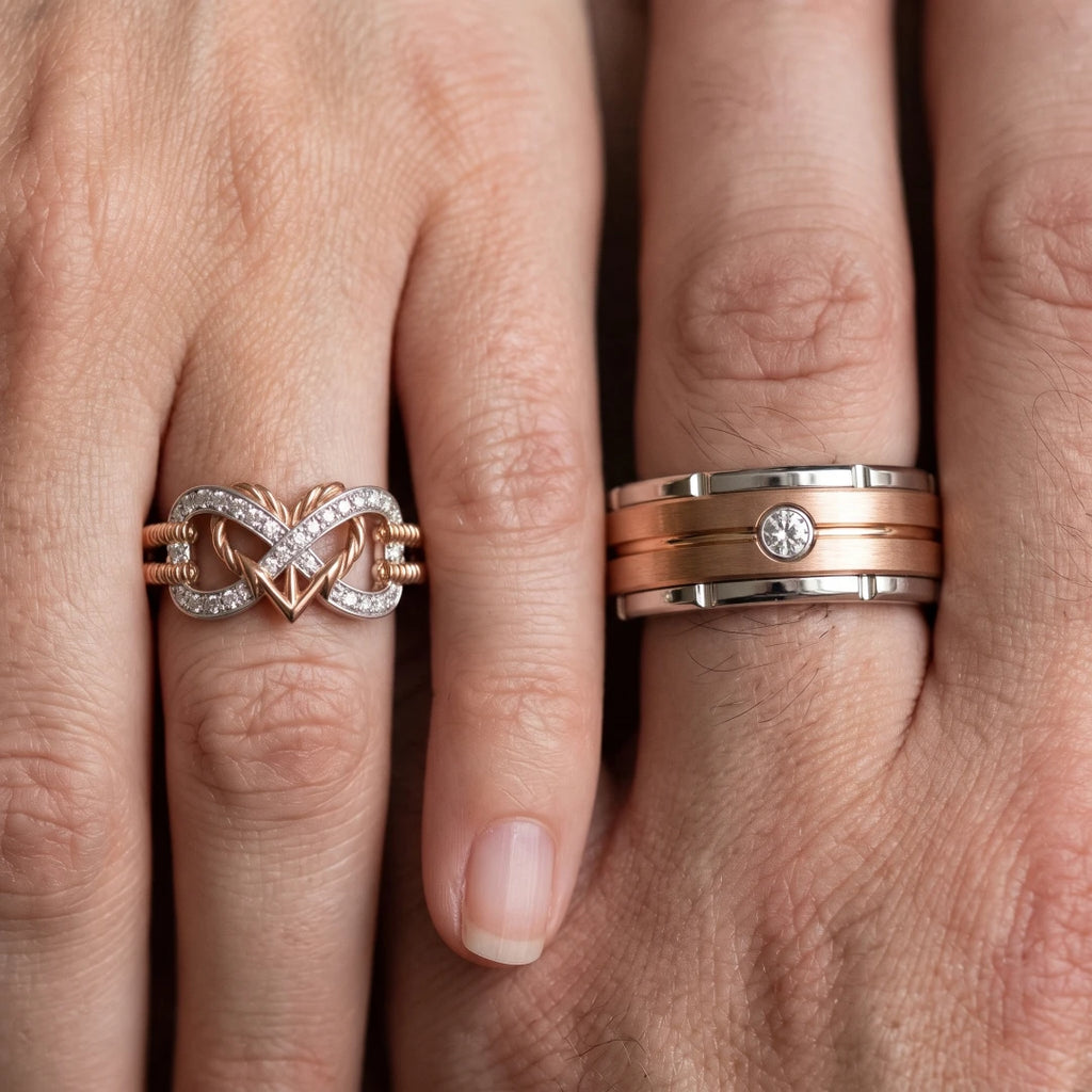 Nordic Vow Couples Rings