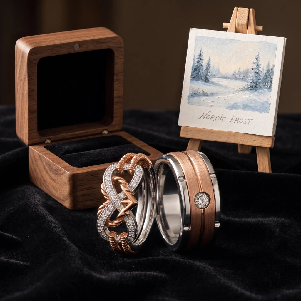 Nordic Vow Couples Rings