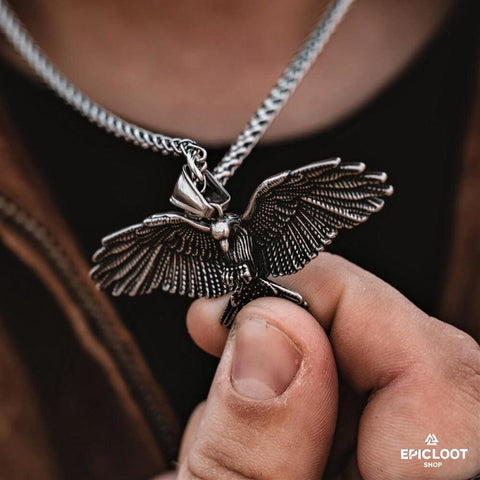 Odin's Raven Pendant Necklace