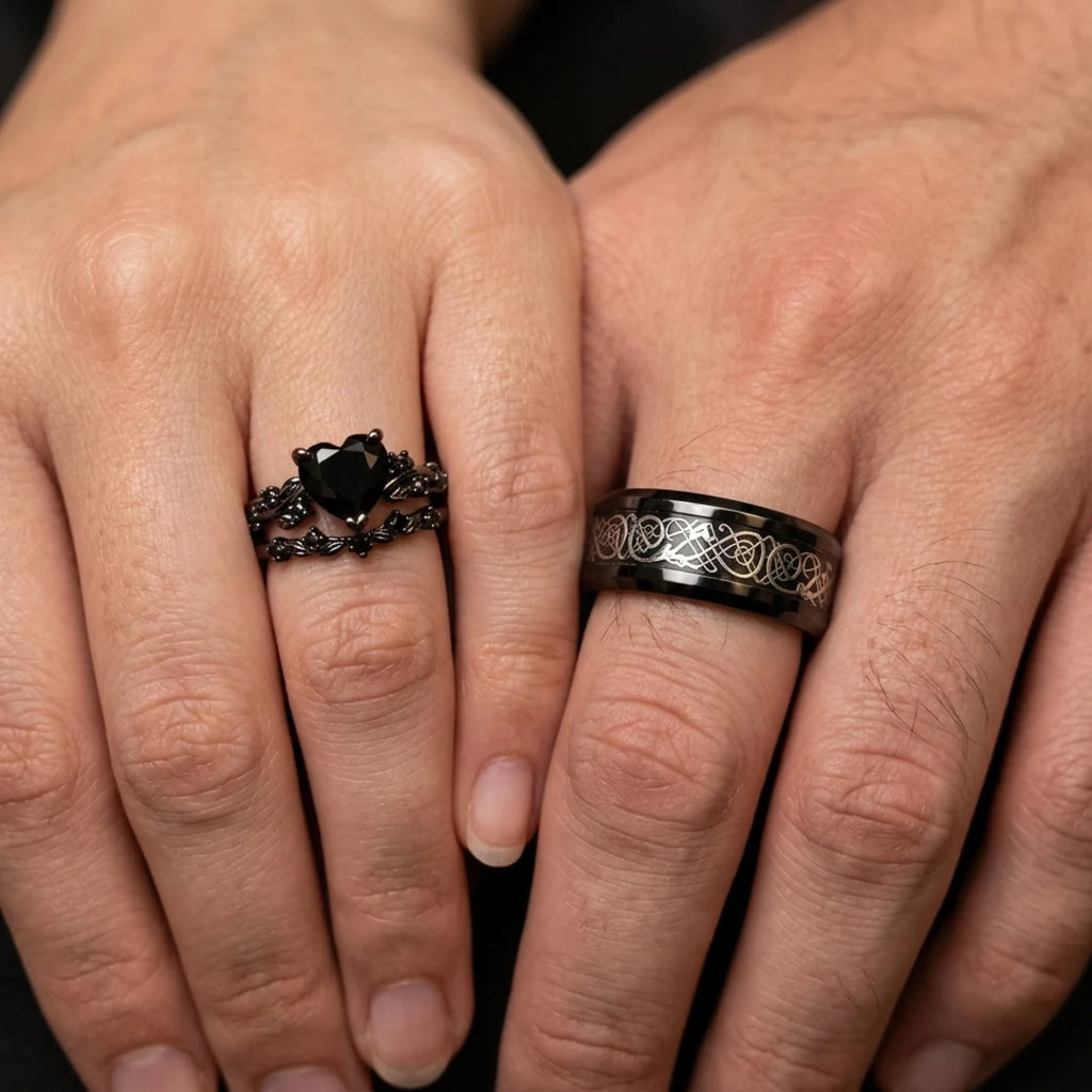 Shadow Vow Couples Rings