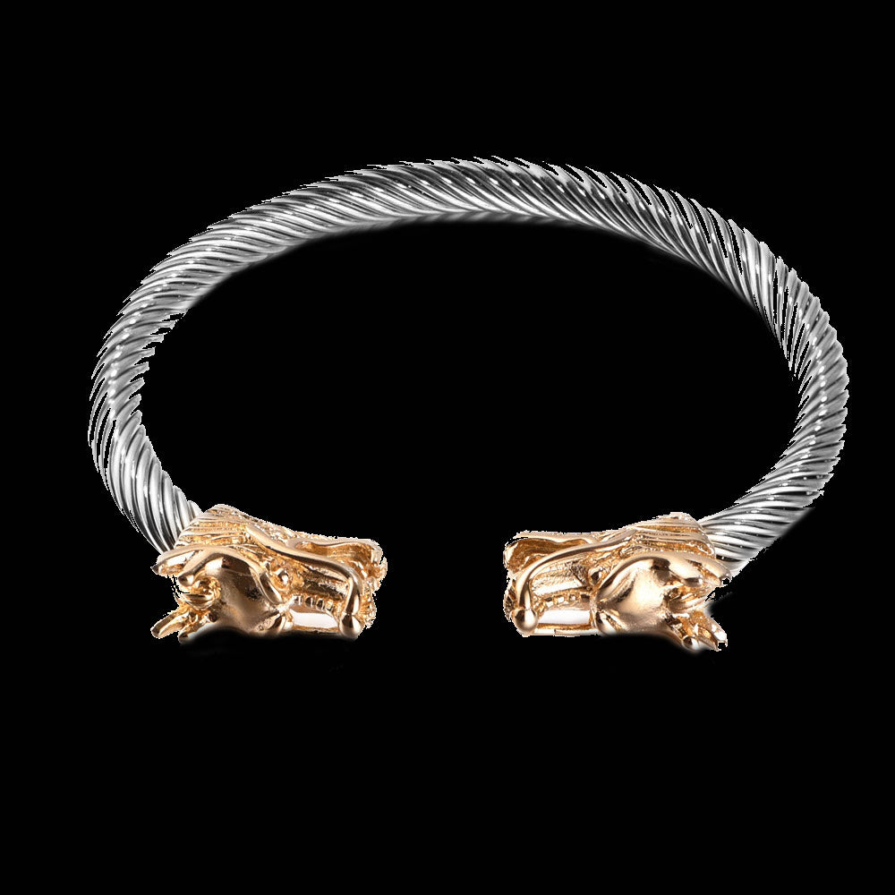 Norse Legacy: Dragon Arc Bracelet