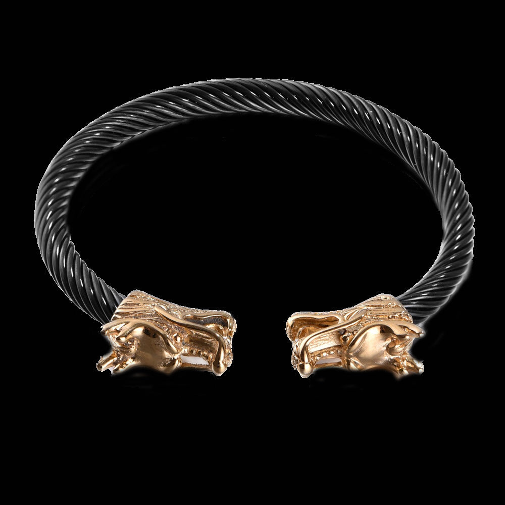 Norse Legacy: Dragon Arc Bracelet