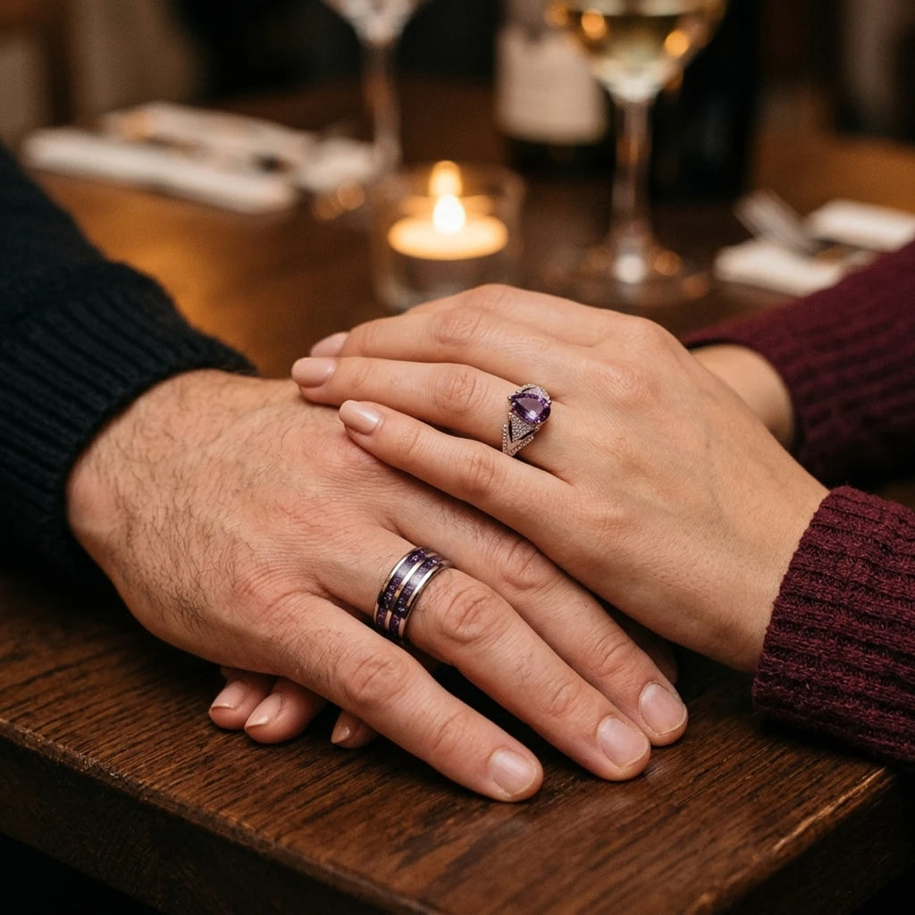 Violet Dream Couples Rings
