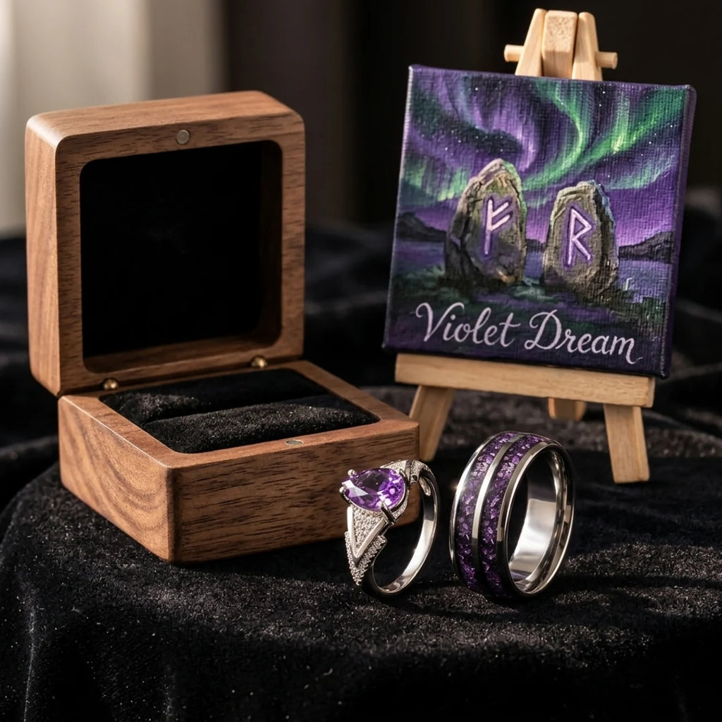 Violet Dream Couples Rings