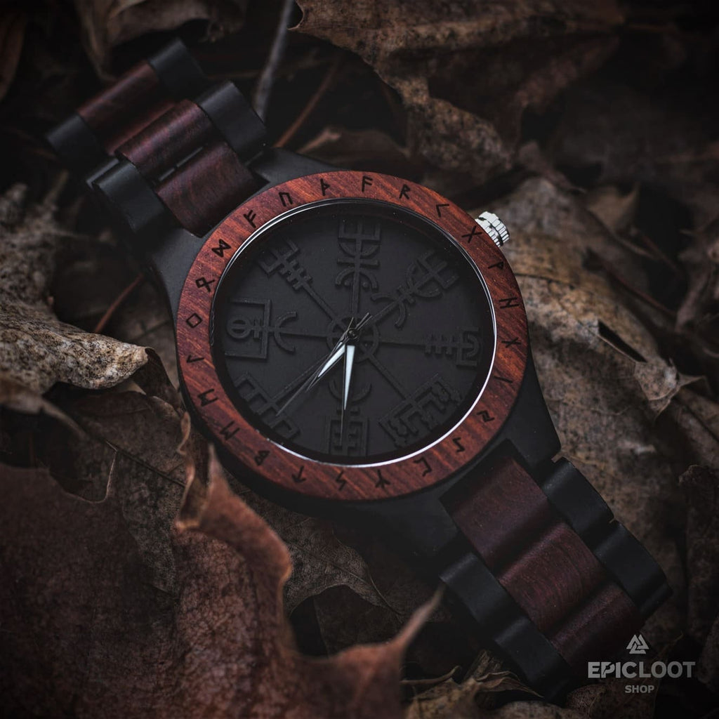 Vegvisir Wooden Watch - Dark Wood