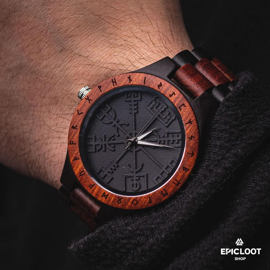 Vegvisir Wooden Watch - Dark Wood